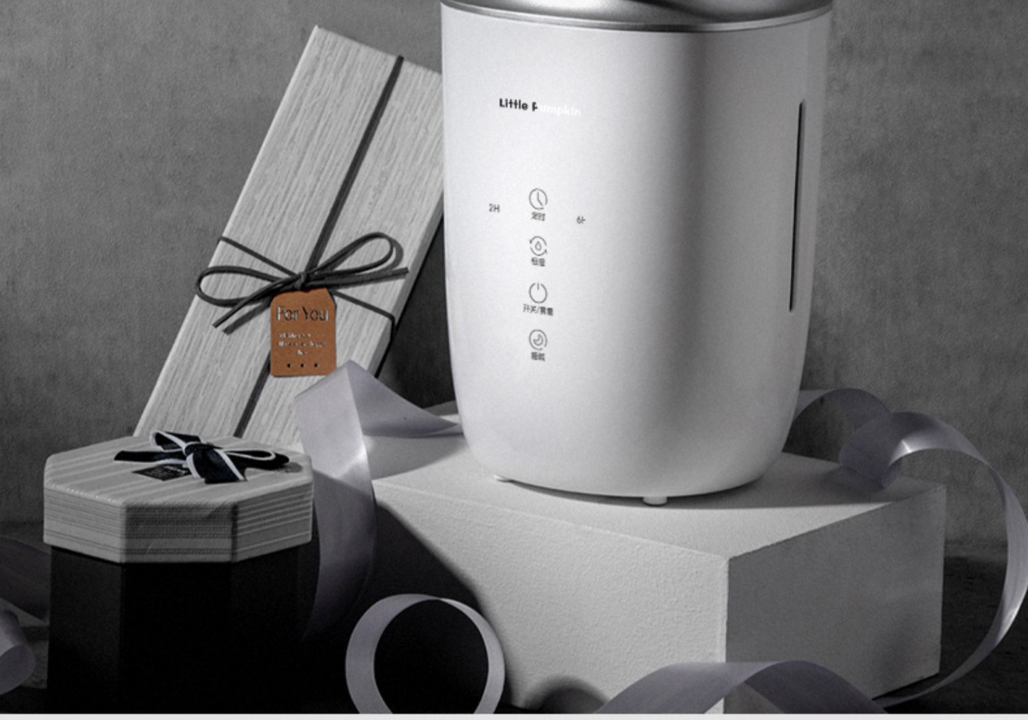 máy tạo độ ẩm xe hơi Bí ngô nhỏ làm ẩm hương liệu nhà yên tĩnh phòng ngủ nhỏ công suất lớn bà bầu bé trong nhà thanh lọc ion âm - Máy giữ ẩm máy phun sương magic