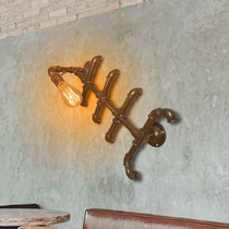 Retro Industrial Wind Loft Background Wall Wall Lamp American Creative Metal Water Pipe Light Styling Decoration Wall-mounted Lamps