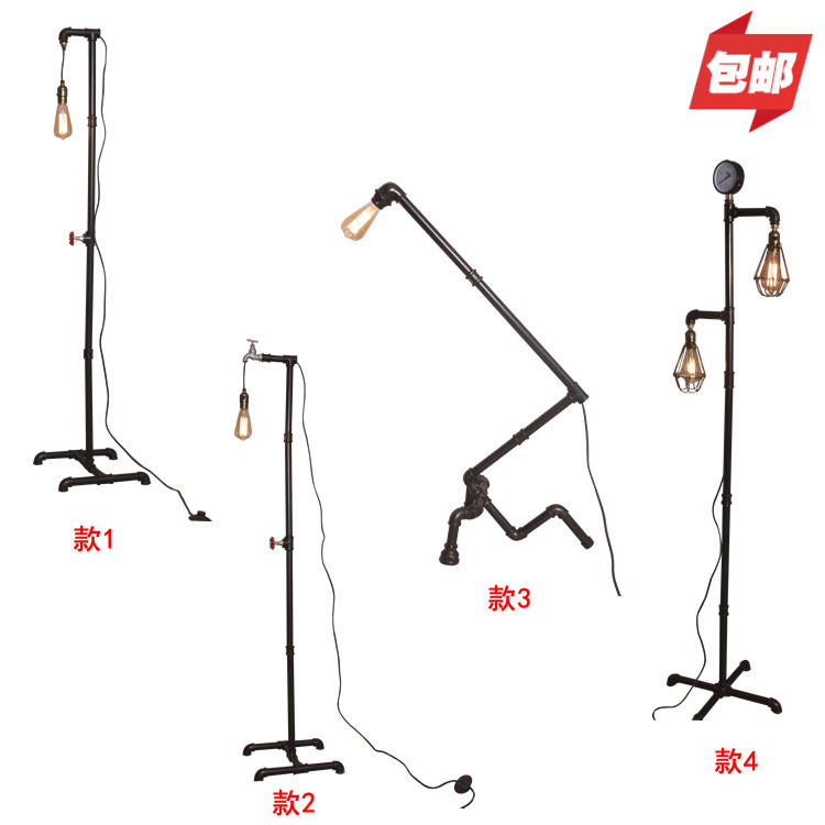 American Rural Industry Age of retro-loft iron pipe landing lamp Lighting cafe bar lamp