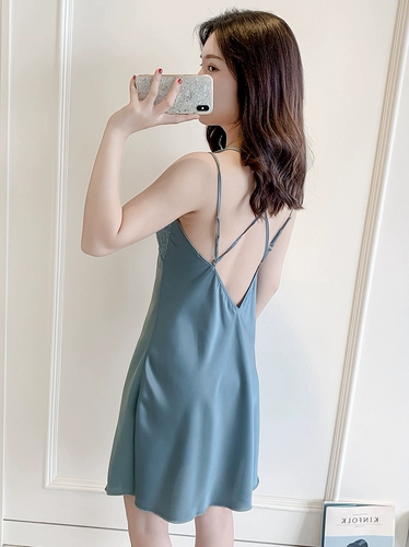 Сексуальная осенняя тонкая шелковая кружевная пижама, топ с чашечками, эффект подтяжки, с открытой спиной