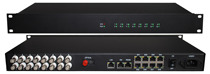 VBON VBD-N16000 series network managed 16-channel video optical transceiver