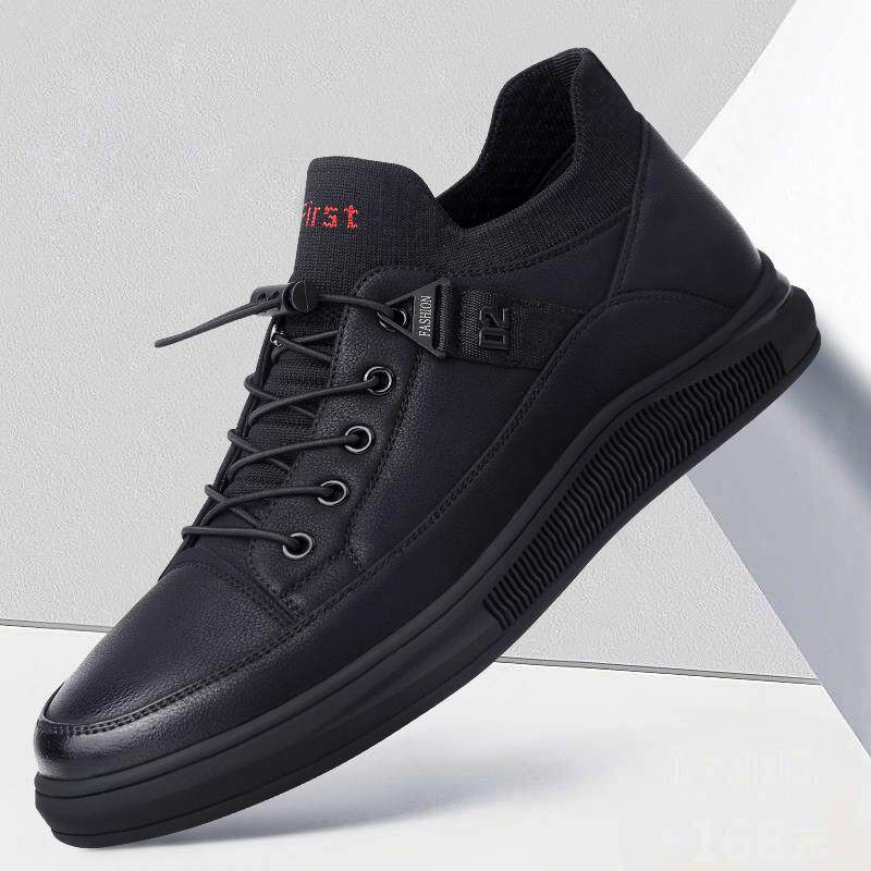 Hong Kong Chauding men's shoes 2022 Winter new Korean version 100 hitch fashion casual shoes Men's Inn Wind sport leather shoes