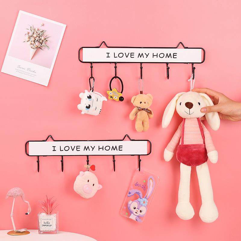 Wall hanging clothes plate wall hanging wall back plate hook into door Xuanguan Nordic style decoration free of perforated shelf