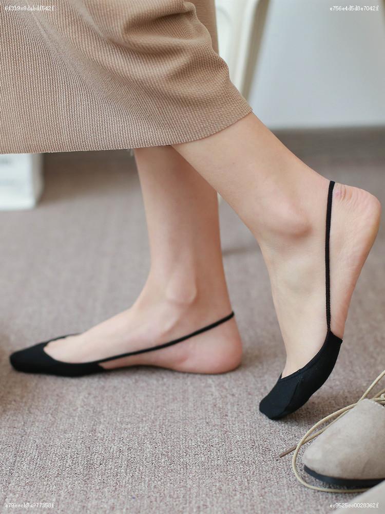 One with half-cut socks boat socks Socks Non-slip Slim no-mark boat Sox low Help harness High heel Shoe Socks Shallow lady 