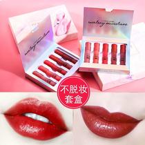 leezi Liz lip glaze set female lip gloss moisturizing and lasting not decolorizing lipstick lip honey student model