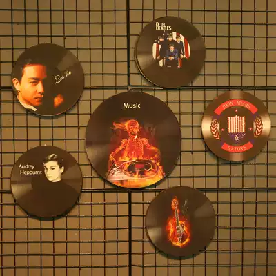 Retro vinyl record wall decoration Bar Dining room background wall Hotel wall pendant Room wall pendant