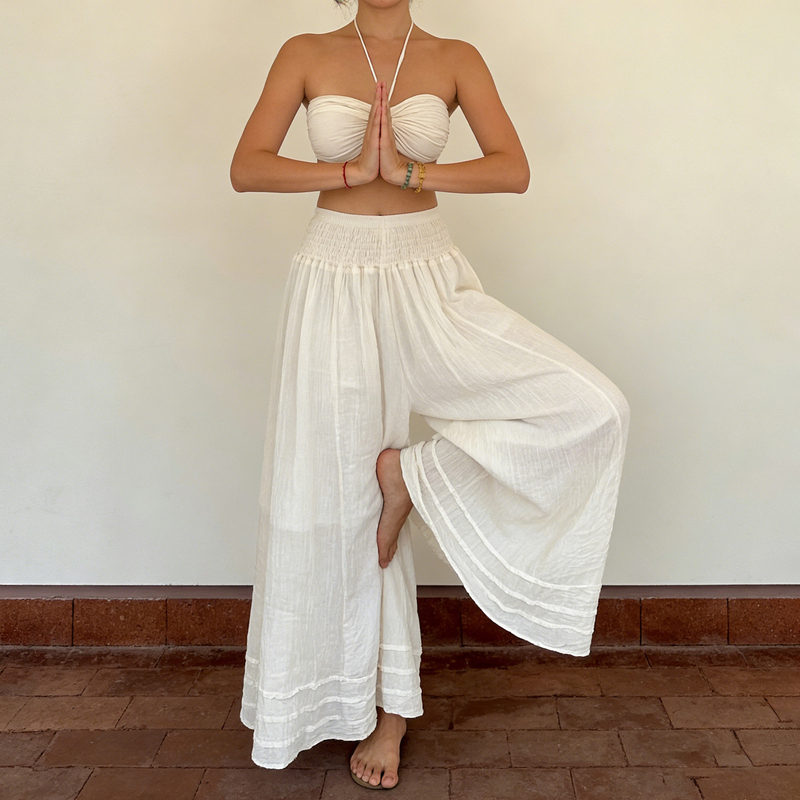 New Chinese-Style Retro Pleated Design Zen Yoga Pants for Women, with a Relaxed and Laid-Back Feel, Suitable for Vacation, Casual, Breathable, Long Wide-Leg Pants New Chinese-Style Retro Pleated Design Zen Yoga Pants for Women, with a Relaxed and Laid-Back Feel, Suitable for Vacation, Casual, Breathable, Long Wide-Leg Pants