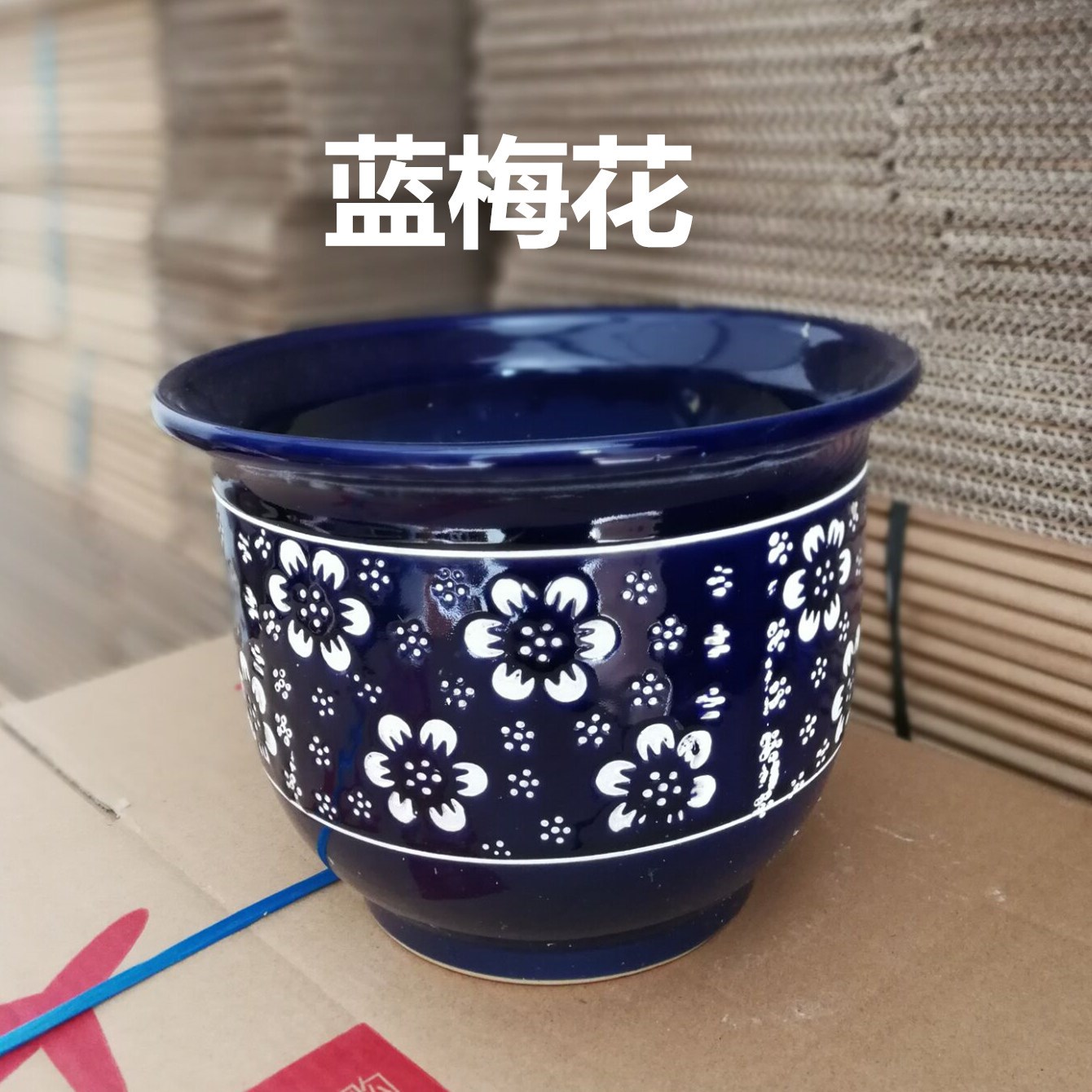 Indoor Extra-large Flower Pot China Wind Extra-large 30cm Outer Aperture Ceramic Flower Pot large number 35 cm 40 diameter 50