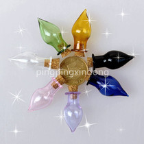 Small water drop wishing bottle 9 color necklace bottle Mini shape handmade diy accessories cork drifting bottle