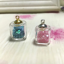 Small square shape 10 13 15mm with pendant accessories necklace bottle clear online creative simple accessories
