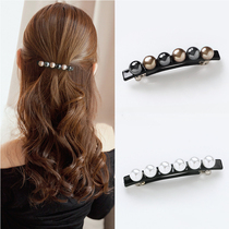 Hong Kong (designer) RVY 2021 new hair accessories one-character Pearl hairclip back head hairpin top clip