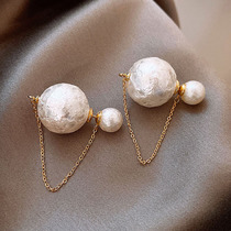 Hong Kong (designer) RVY 2021 New pearl earrings light luxury tide personality Net red pop earrings earrings