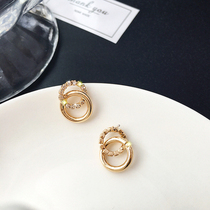 Hong Kong (designer) RVY 2021 new versatile simple earrings simple Korean luxury temperament earrings tide