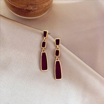 Hong Kong (Designers) RVY 2021 new earrings South Korean tennis red 100 hitch red advanced sensation earrings