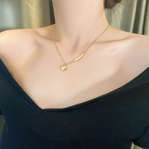 Hong Kong (designer) RVY 2021 New Net red smile necklace ins tide collarbone neck chain simple pendant