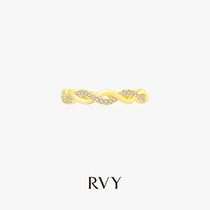 Hong Kong (designer) RVY 2021 new 100 lapped minimalist woven hemp blossom opening ring with adjustable ring
