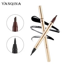  Eyeliner pen Two-end dual-use two-in-one liquid eyebrow pencil waterproof sweat-proof non-smudging long-lasting natural net red model