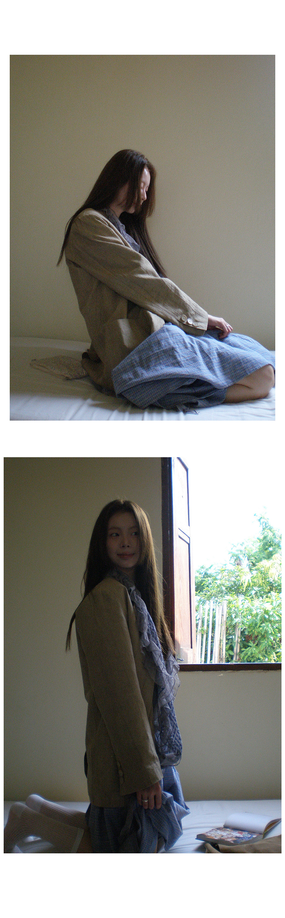 Hellooo Eat свежая сине-фиолетовая клетчатая юбка 2025 ретро плиссированная клетчатая стройнящая длинная юбка