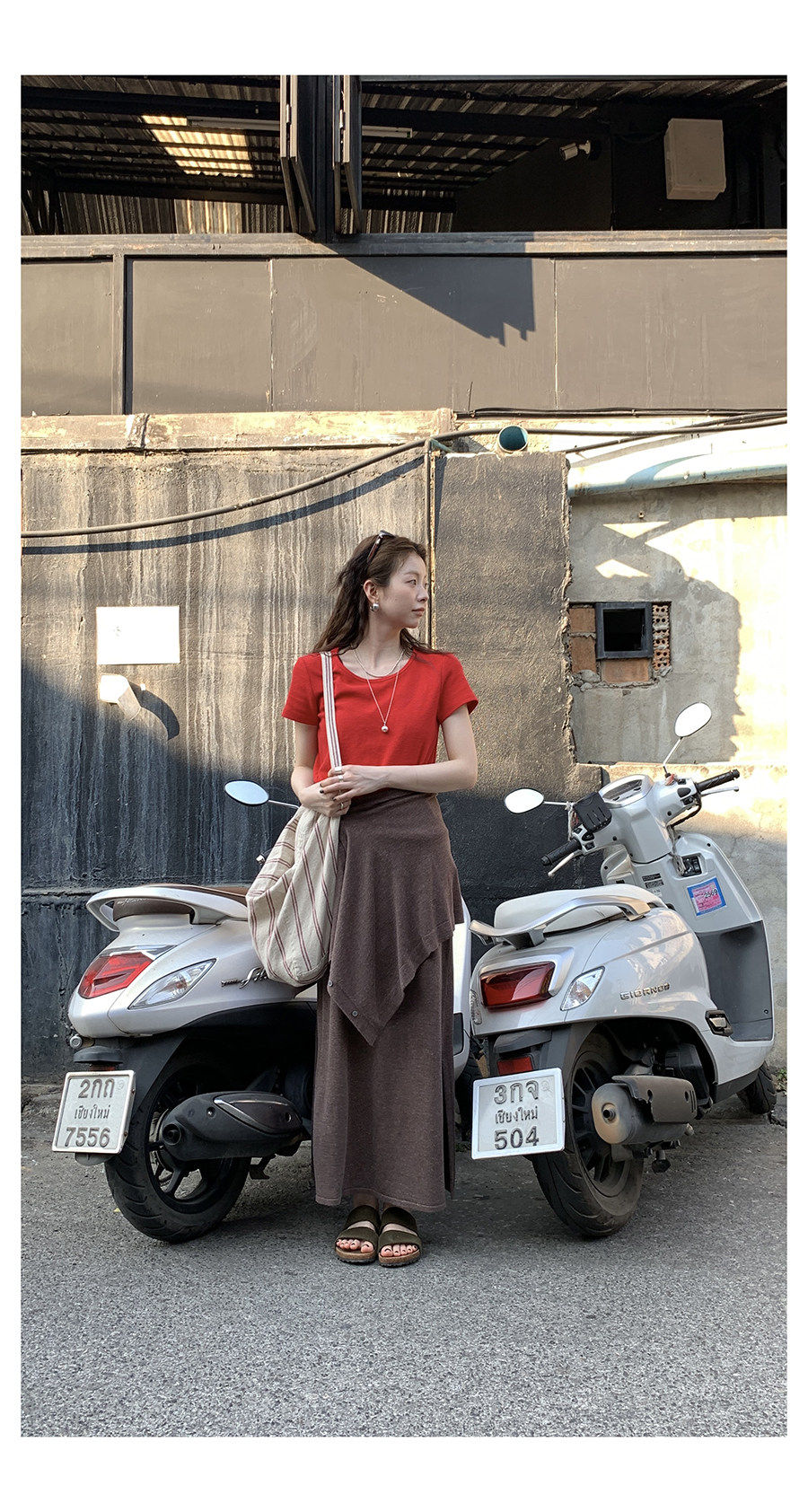 HelloooEat футболка вафельная однотонная с круглым вырезом весна-лето корейский стиль повседневная короткий рукав