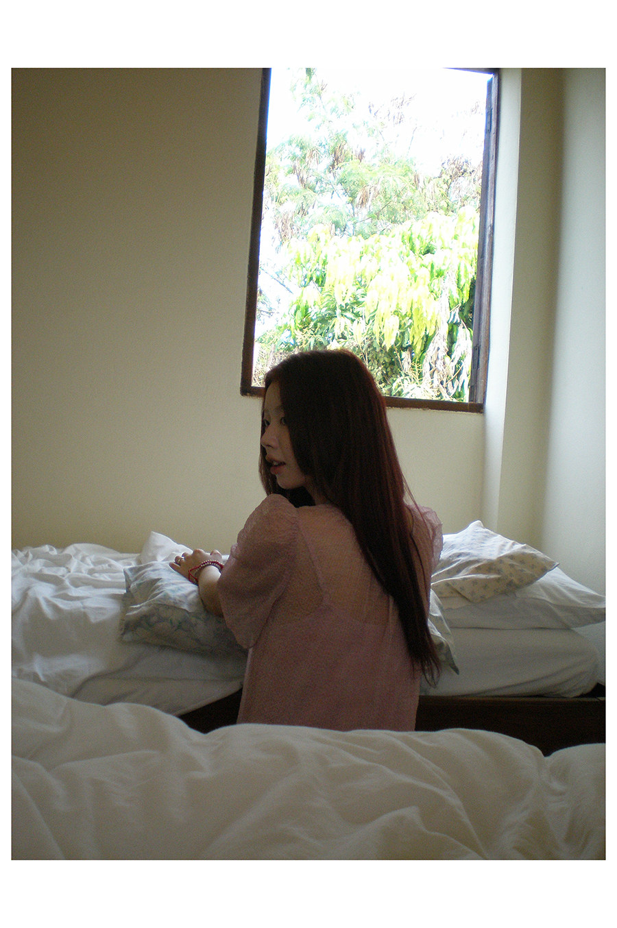 HelloooEat Красивое освежающее двухкомпонентное платье из шифона с пышными рукавами в корейском стиле свободного кроя для отдыха