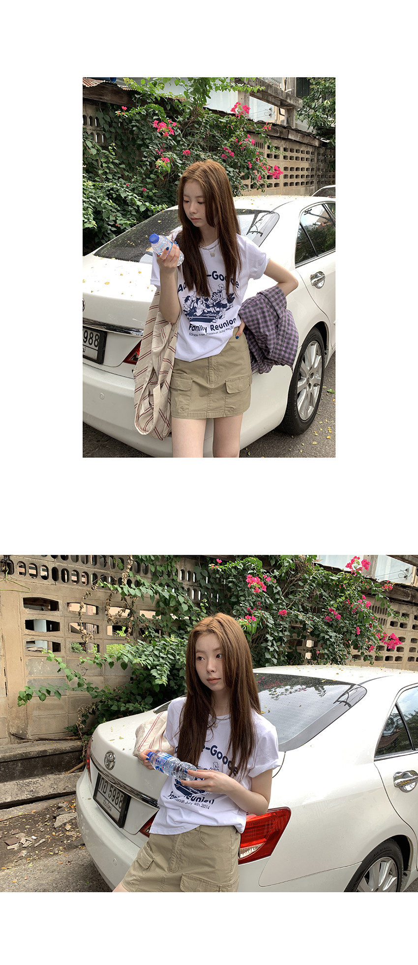 HelloooEat женская футболка с круглым вырезом и буквенным принтом в корейском стиле на весну 2025