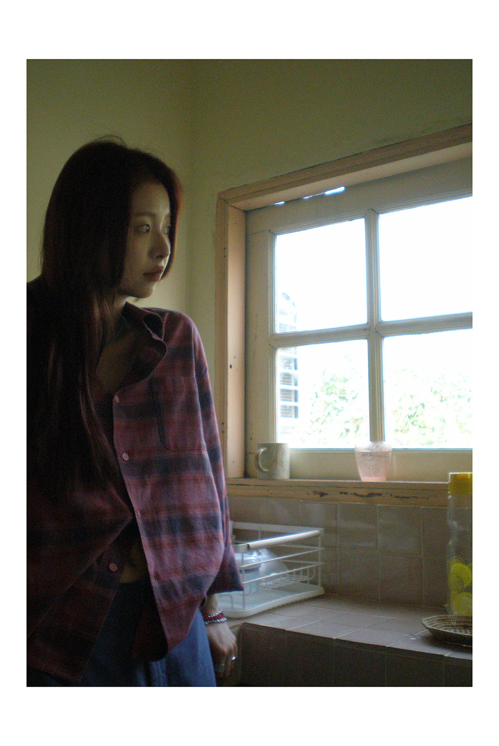 HelloooEat корейская хлопковая розовая клетчатая рубашка ретро американский свободный отложной воротник длинный рукав солнцезащитная куртка