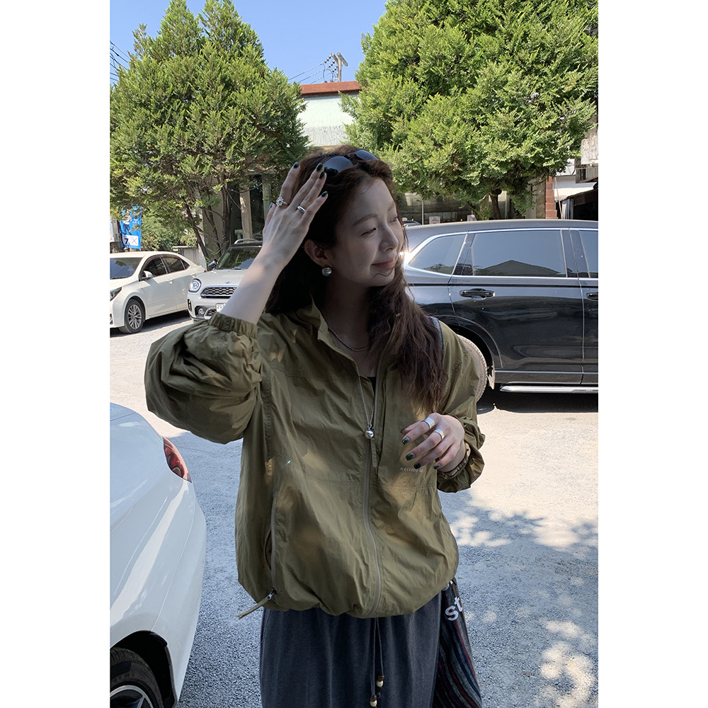 HelloooEat повседневная универсальная куртка-ветровка с воротником-стойкой, тонкая весенняя спортивная рабочая куртка