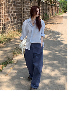 HelloooEat корейские 100% хлопковые повседневные широкие брюки свободного кроя в американском ретро стиле с эффектом стирки