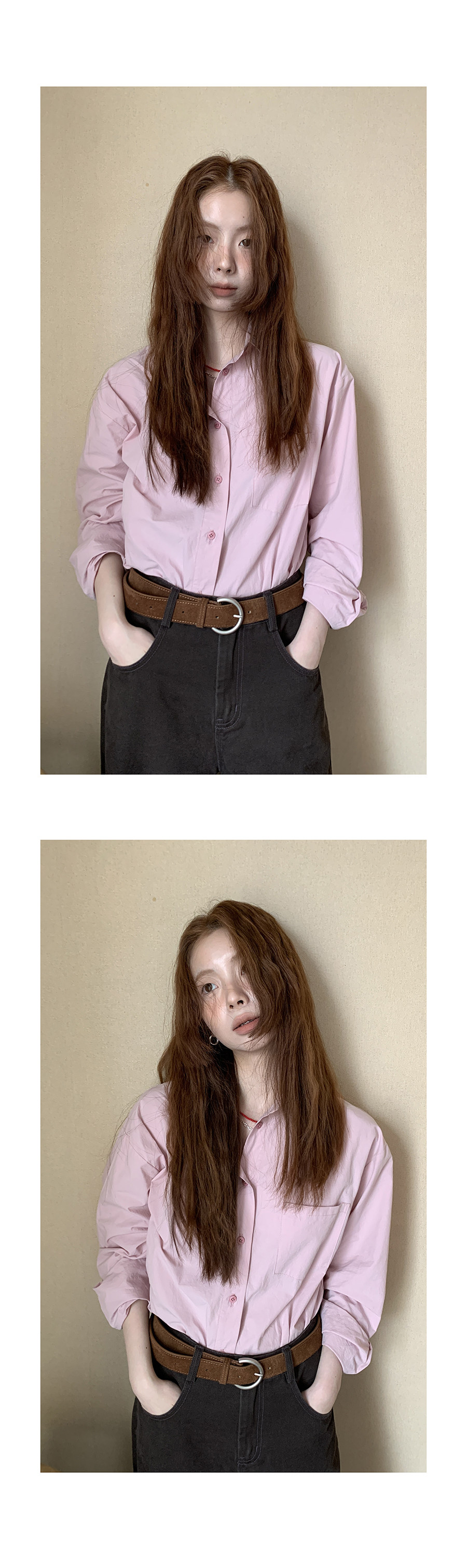 HelloooEat женская рубашка однотонная для офиса 2024 осень-зима французский классический стиль длинный рукав