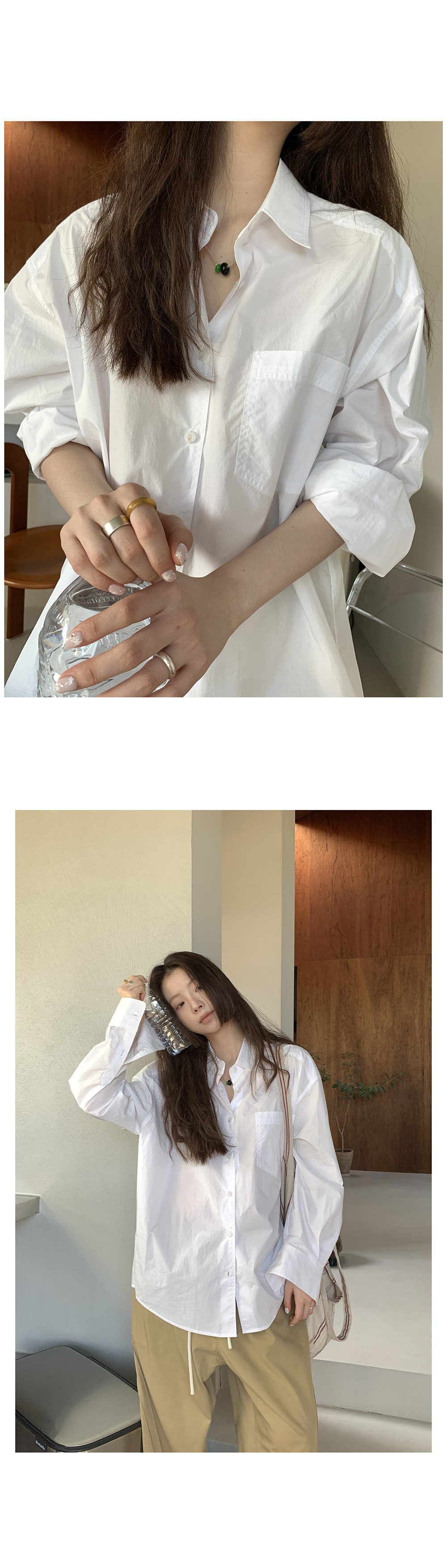 HelloooEat хлопковая белая рубашка / лиоцелловые брюки карго / футболка с принтом