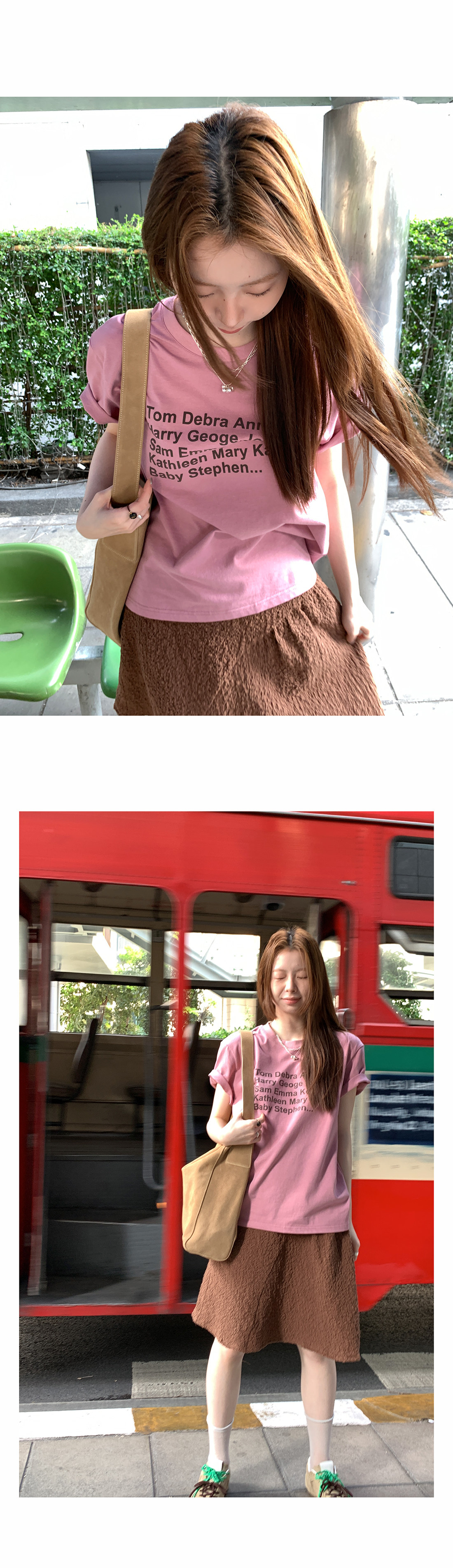 Hellooo Eat двухцветная футболка с принтом букв весна 2025 свободная универсальная винтажная с круглым вырезом короткий рукав