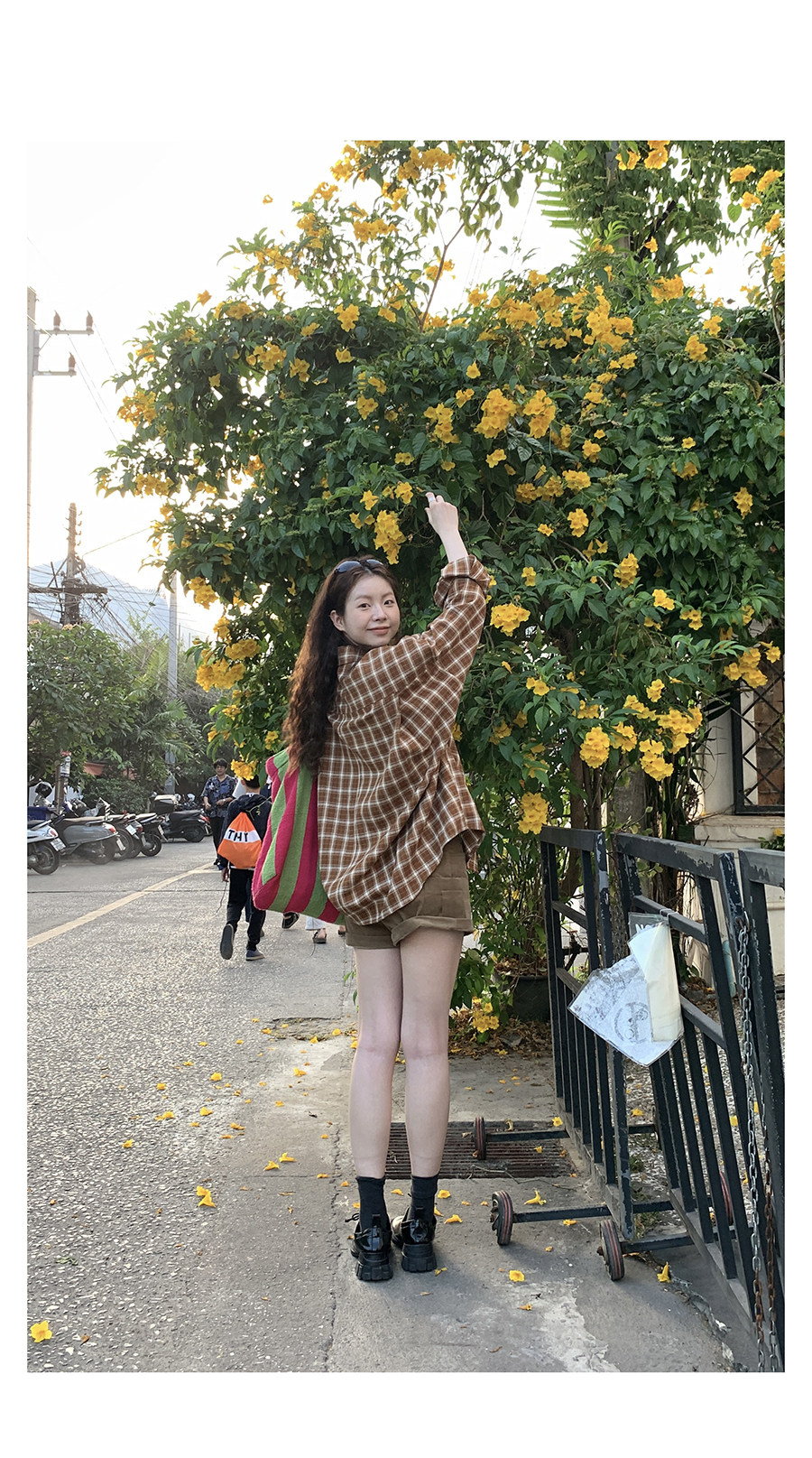 HelloooEat ретро универсальная рубашка в желтую клетку ранняя весна корейский стиль свободная повседневная стройнящая куртка на пуговицах