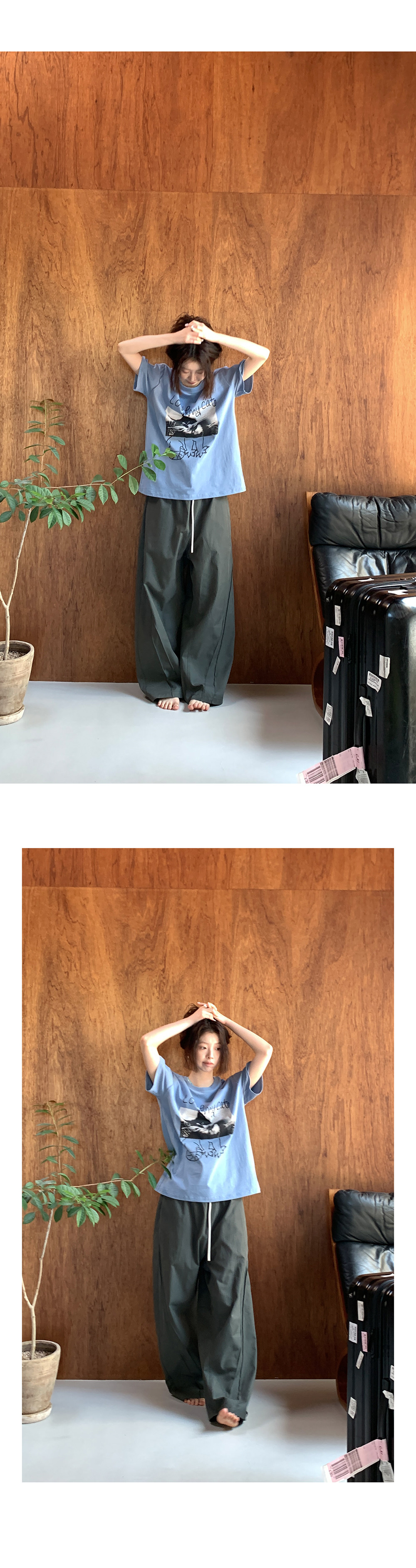 Hellooo Eat футболка с граффити принтом короткий рукав летняя круглый вырез свободная синяя хлопковая женская