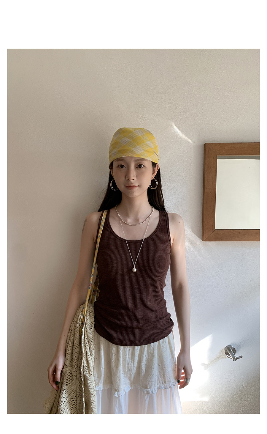 HelloooEat базовая майка с круглым вырезом приталенная в рубчик без рукавов