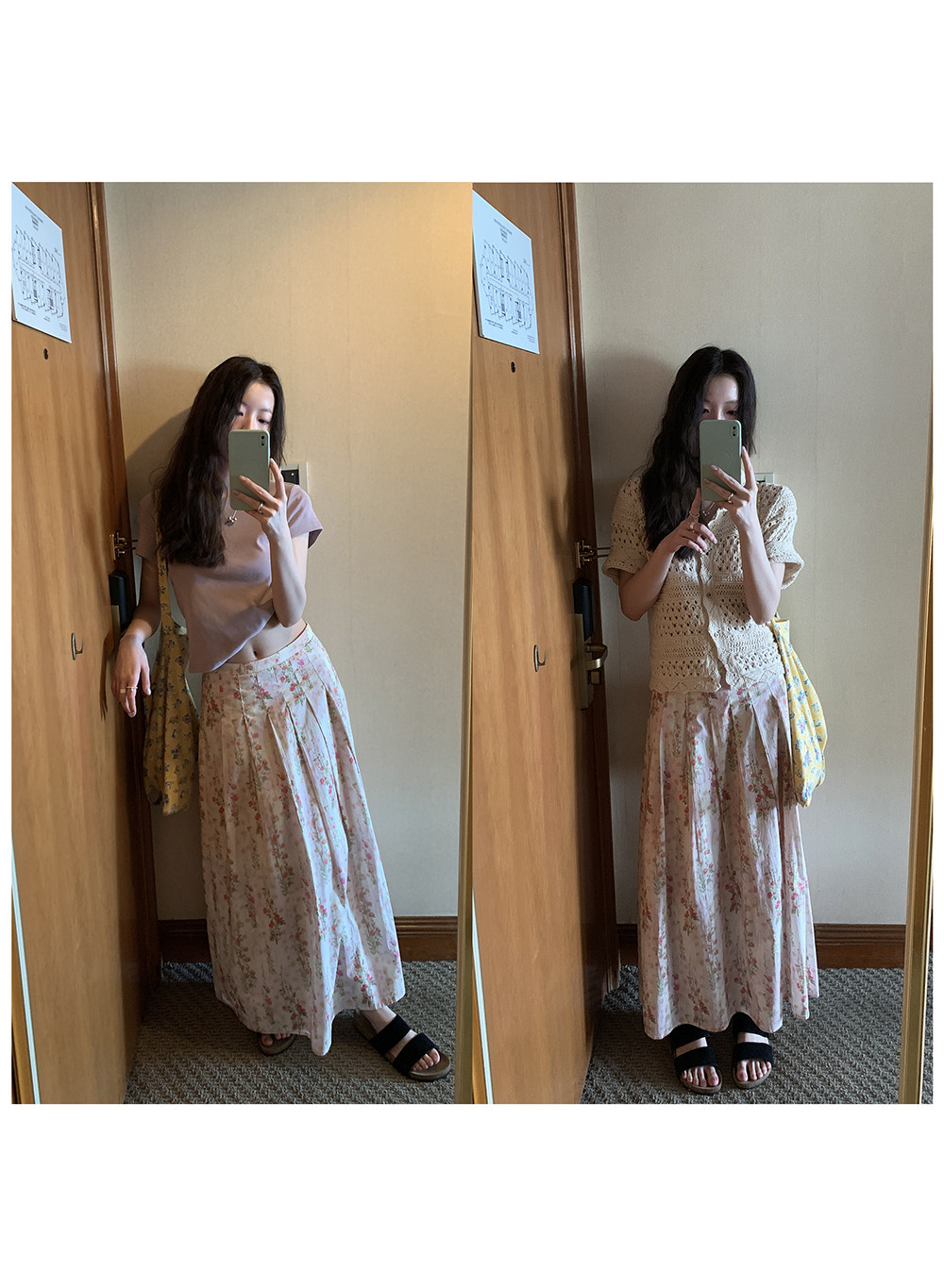 Hellooo Eat французская винтажная юбка с цветочным принтом 2025 летняя элегантная плиссированная юбка средней длины для женщин