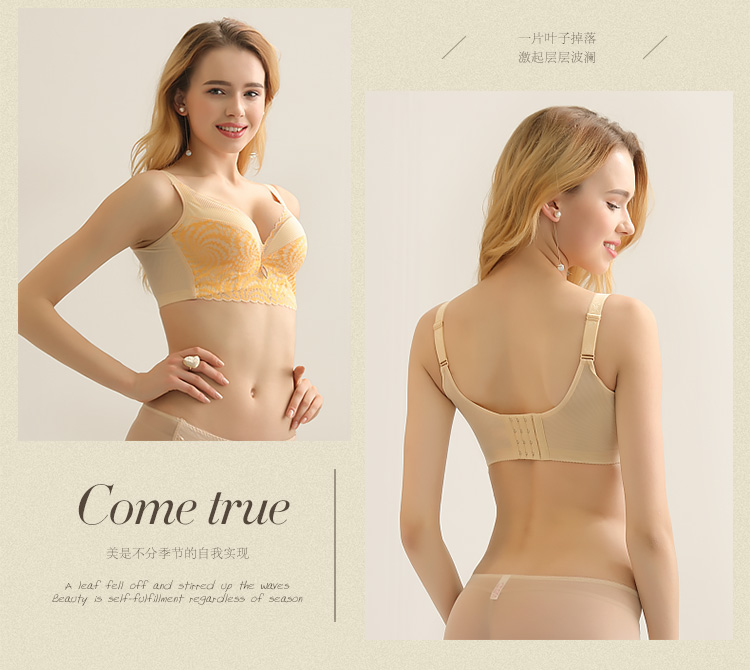Tingmei 3/4 khuôn dày cup thép mềm vòng đồ lót ngực nhỏ tụ tập thoải mái nhận sữa cô gái áo ngực đồ lót nữ