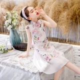 Летнее ципао, тонкое детское винтажное платье, юбка, китайский стиль, в западном стиле