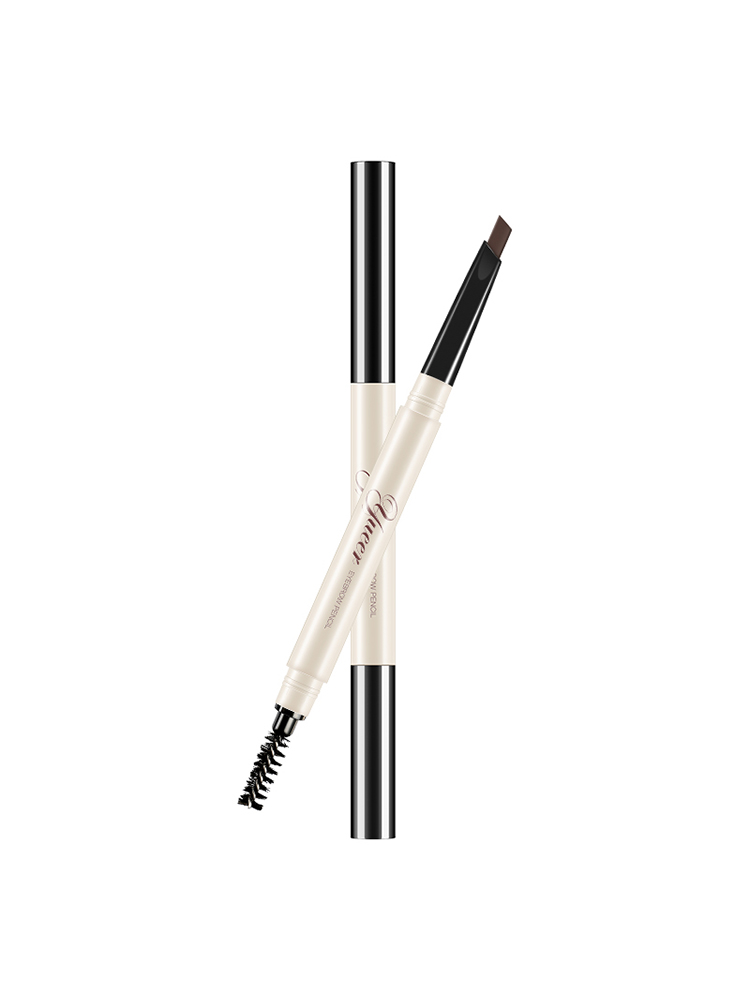 yueer double head eyebrow pen is waterproof and sweat proof, not easy to decolorize, durable and easy to color, beginner's one word eyebrow with eyebrow brush authentic