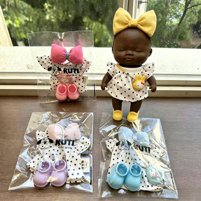 Natasha Doll Clothes Black Doll Cheap Doll Clothes 14cm Large Skirt Bowknot Outfit