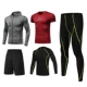 Hướng dẫn khởi động quần legging đào tạo cơ thể Yang vest khô quần áo bóng quần áo giản dị nam thanh niên câu lạc bộ hai mảnh - Quần áo tập thể hình bộ quần áo tập yoga