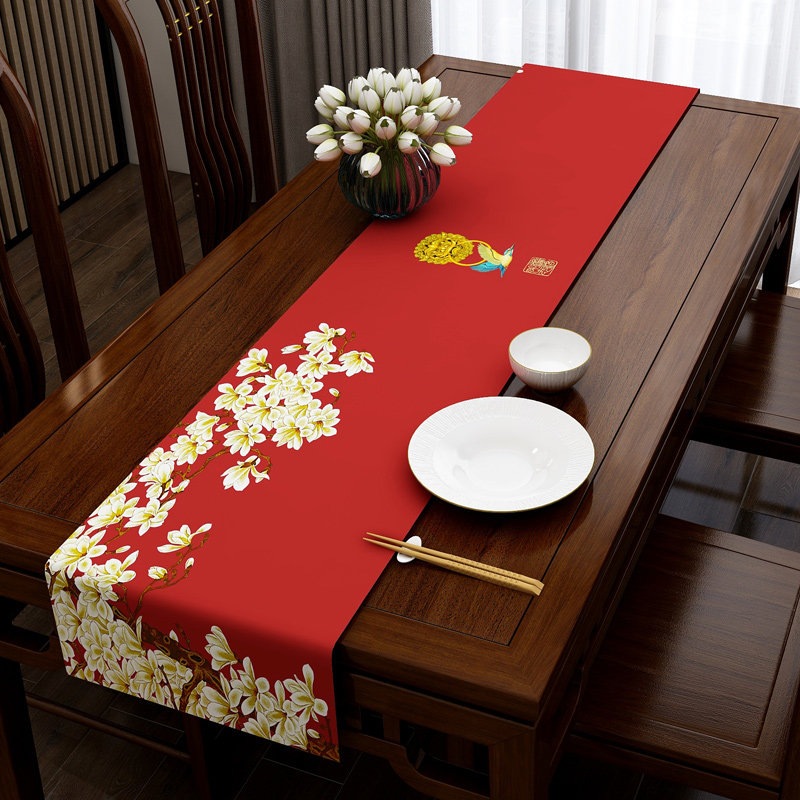 New Chinese table flag Zen tea table tea table tea table cloth strip cloth art modern minimalist tea cloth tea table towel bed flag