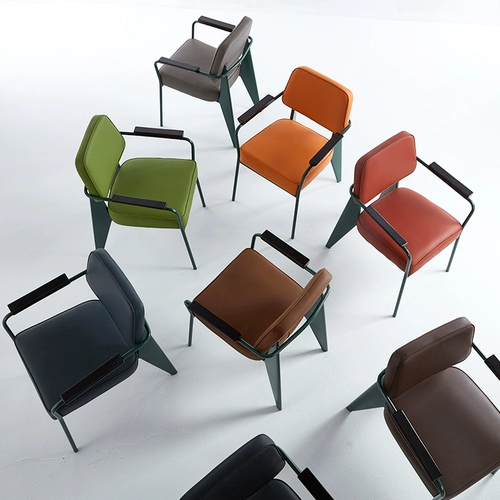 Северный обеденный стул ретро минималистский железо случайный стул металлический дизайнер творческий