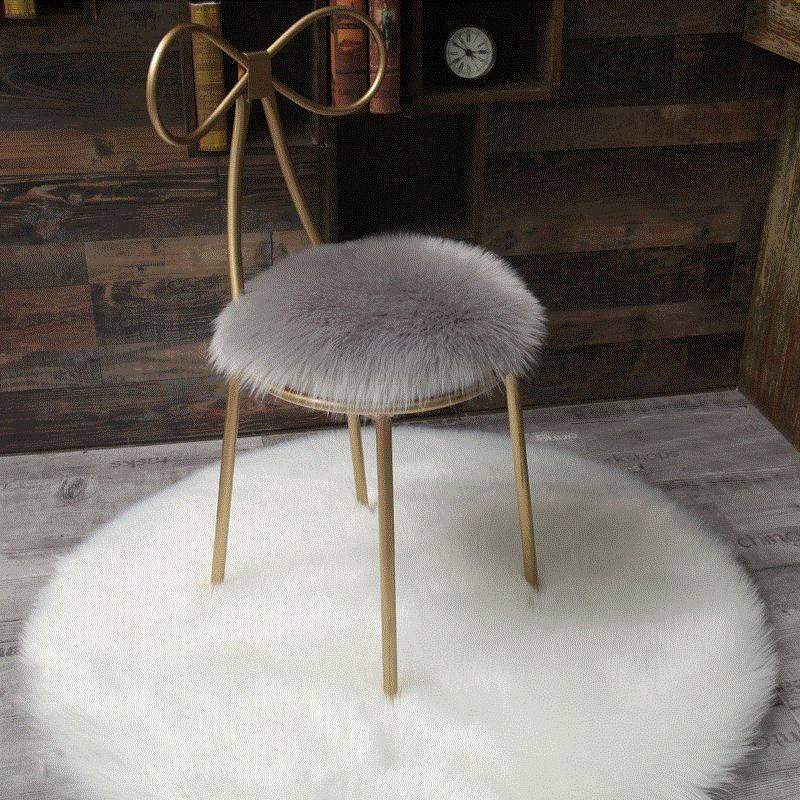 -Fur cussion dressings table imtation wool chair cussion