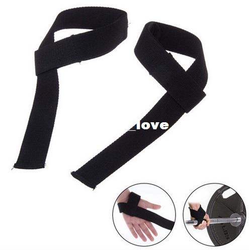 -1Pair Weight Lift Hand Wrist Bar Support Strap Brace Su