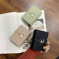 Wallet female design sense short simple student small wallet 2021 New cute hipster mini change card bag