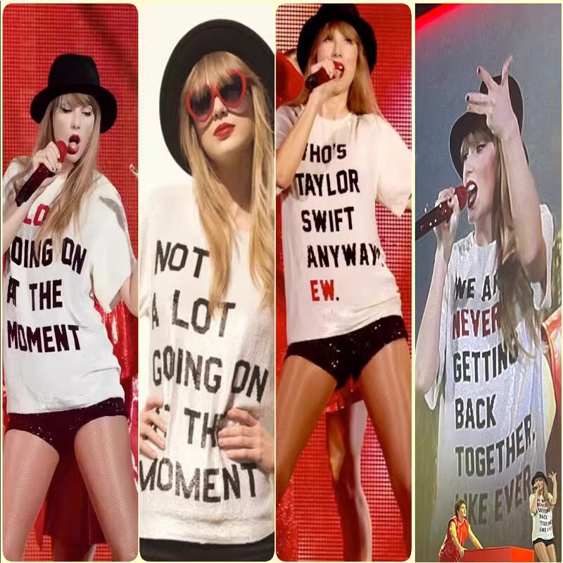 Taylor Swift Concert Tour 22Mv Same Style Short-Sleeve T-Shirt for Men and Women Taylorswift Top Jl