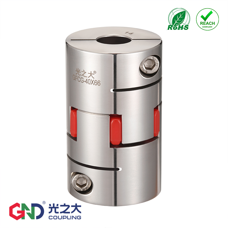 GFCG stainless steel plum coupling high torque stepper servo motor connector plum type clamping light