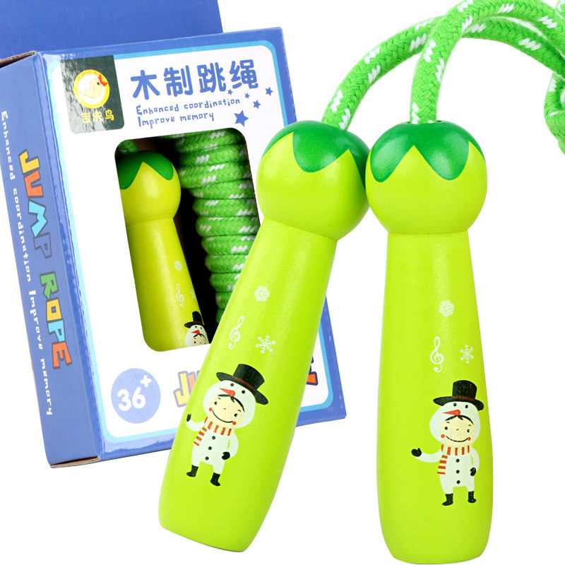 Children's Jump Rope Sporting Goods Kindergarten Elementary School Students Fitness Sports Beginner Boys girls can adjust the wooden handles