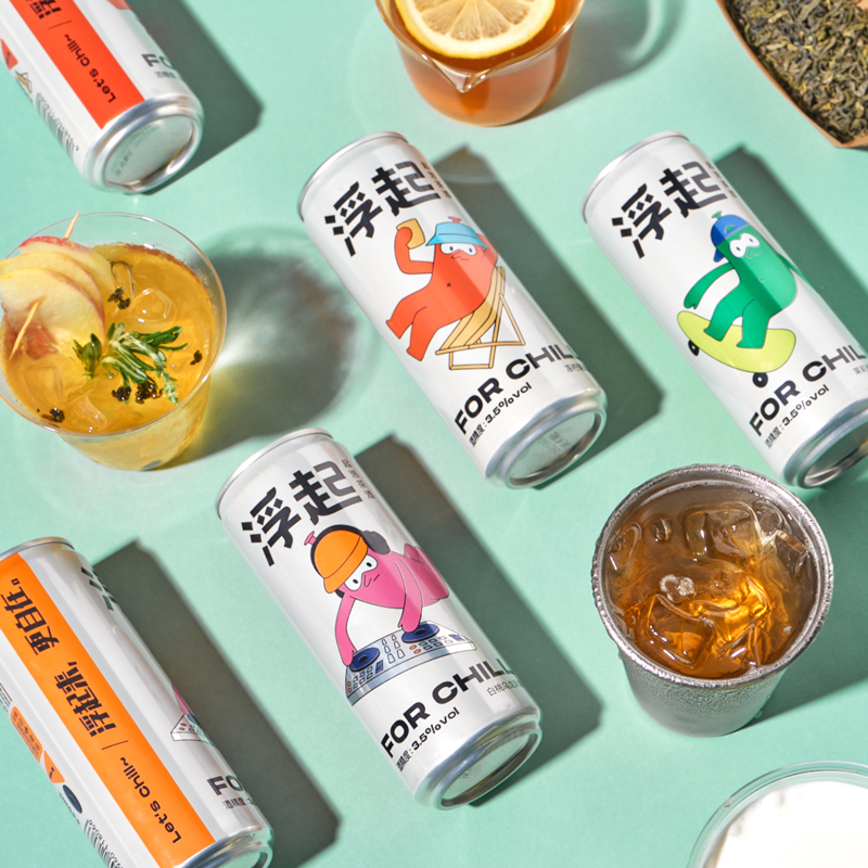 【百威浮起茶酒】起泡茶酒女士微醺低度