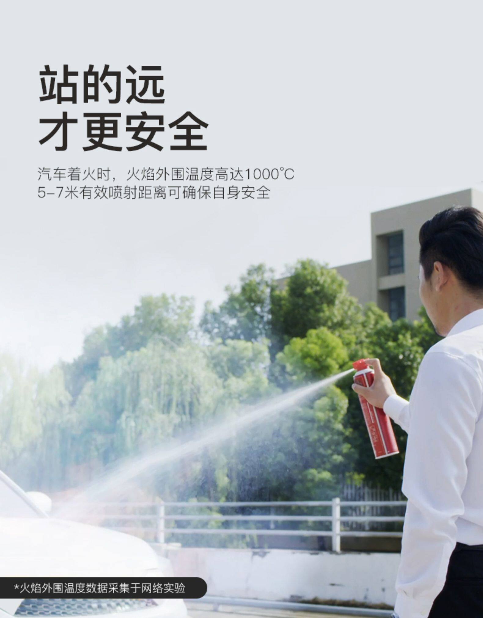 小米众筹爆款 高铁灭火器供应商 镇定车载水基小型灭火器 580ml 图10